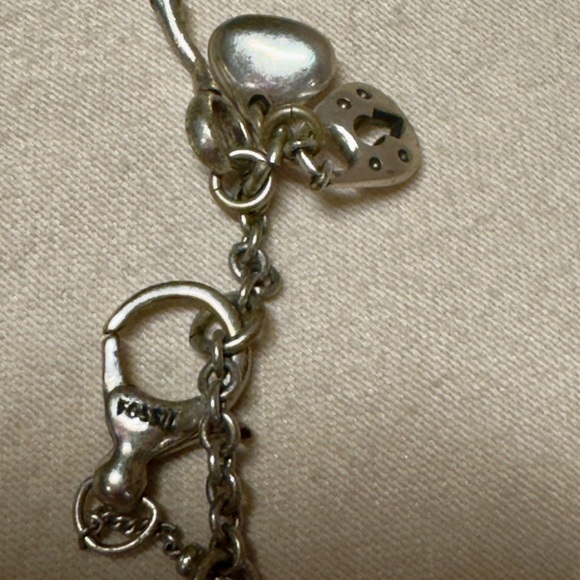 Fossil Silver and Yellow Necklace with Vibrant Design - Picture 4 of 5